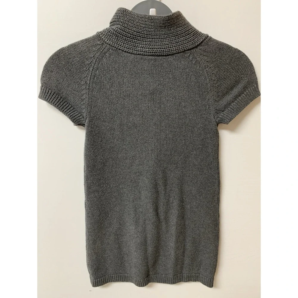 GYMBOREE Girls Sweater Dress Size S (5/6) Gray ‎ Heart Buttons Chunky Knit